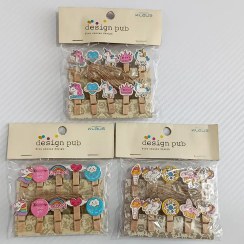 تصویر گیره چوبی فانتزی طرح یونیکورن 