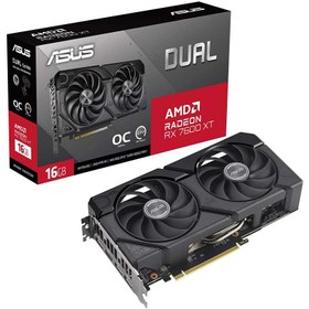 تصویر کارت گرافیک ایسوس مدل DUAL-RX7600XT-O16G ASUS Dual Radeon RX 7600 XT OC Edition 16GB GDDR6 Graphic Card