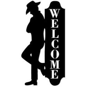 تصویر استیکر چوبی ژیوار مدل welcome کد 58 