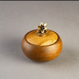 تصویر قندان چوبی درب دار آنتیک 