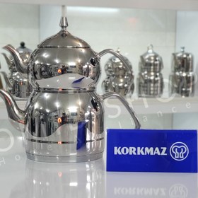 تصویر کتری و قوری کرکماز مدل افندی Efendi A221 ا korkmaz Efendi A221 teapot set korkmaz Efendi A221 teapot set