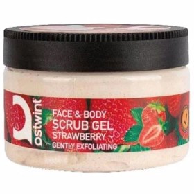 تصویر اسکراب صورت و بدن مدل توت فرنگی 300میل استوینت Ostwint Face And Body Scrub Gel Strawberry 300ml