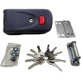 تصویر قفل حیاطی برقی کاویان ۱۰ کلید دوشیار 