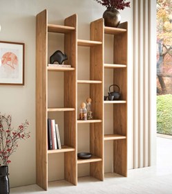 تصویر کتابخانه چوبی a126 