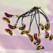 تصویر آویز موبایل (فون چارم) مدل کرومی و پروانه درخشان 