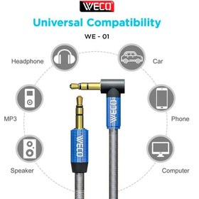 تصویر کابل AUX صدا ویکو WE01 WECO AUX cable WE01