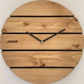 تصویر ساعت دیواری چوبی ژیوار کد ZH-401 wall clock wooden code ZH-401