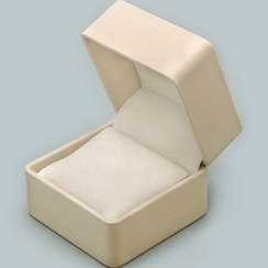 تصویر جعبه ساعت چرم متالیک سفید جعبه دستبند،ساعت،النگو،تک پوش