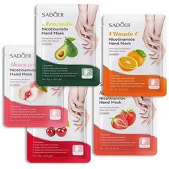 تصویر ماسک ورقه ای دست میوه ای SADOER | آبرسان و روشن کننده 
