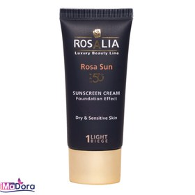 تصویر كرم ضد آفتاب رنگی دارای پوشش كرم پودر روشن پوست خشك و حساس 40 میلی لیتر رزالیا ا Rosa Sun Tinted Sunscreen Cream Rosa Sun Tinted Sunscreen Cream