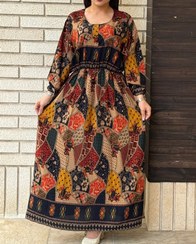 تصویر پیراهن زنانه سایز بزرگ طرح اندونزی 6118 