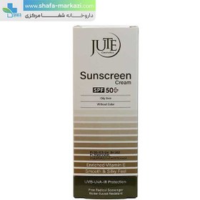 تصویر كرم ضد آفتاب ژوت انواع پوست بی رنگ 100 میل Jute spf50 For All Skin Colorless Sunscreen Cream