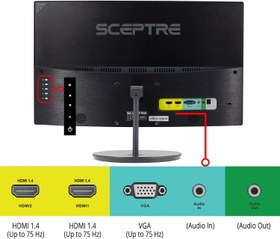 تصویر مانیتور ال ای دی گیمینگ Sceptre 24 Curved 75Hz Gaming LED Monitor Full HD 1080P - ارسال ۱۰ الی ۱۵ روز کاری 