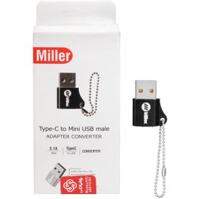 تصویر تبدیل Miller OTG USB TO Type-C مدل MO-201 - مشکی 