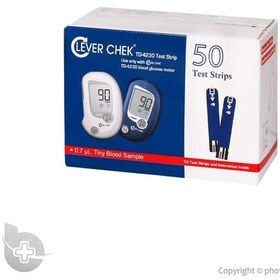 تصویر نوار تست قند خون کلورچک Clever Chek TD-4230 Clever Chek Blood Glucose test strip