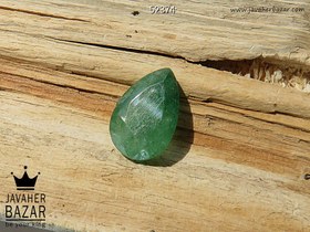 تصویر نگین زمرد طرح اشکی کد 52374 