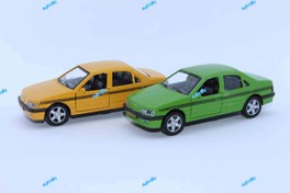 تصویر اسباب بازی ماکت ماشین فلزی - پژو 405 تاکسی (Peugeot 405 Taxi) - مقیاس 1.32 - عقبکش - دو درب بازشو - رنگ 