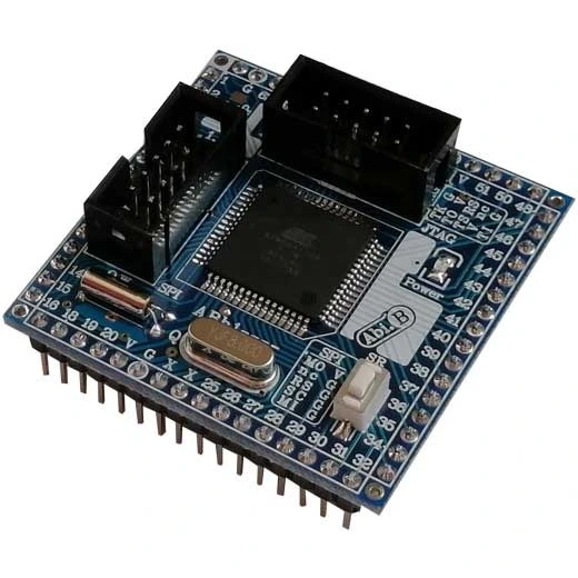 خرید و قیمت هدر برد و برد توسعه میکروکنترلر Atmega64A آبی برد ABh164AN ...
