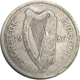 تصویر سکه ایرلند 2 شیلینگ ایرلند نقره 