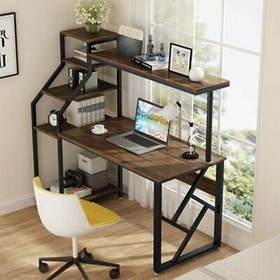 تصویر میزتحریر چوب فلز طبقه دار مدل سیوان SIVAN model wood & metal computer desk