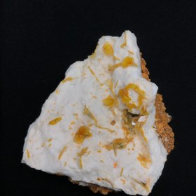 تصویر سنگ ولفنیت کلکسیونی طبیعی نارنجی رنگ Wulfenite