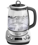 تصویر چای ساز گریمن مدل GR-SKC325 ظرفیت ۱.۵ لیتر با کتری شیشه‌ای 