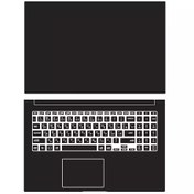 تصویر اسکین(برچسب)لپتاپ به همراه استکیر کیبورد-مدل ایسوس Vivobook 15 X513- K513-طرحBlack 01-سفارشی 