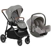 تصویر ست کالسکه و کریر ورساترکس جویی طوسی VERSATRAX by JOIE & I Snug 2 