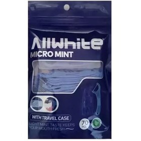 تصویر نخ دندان آل وایت مدل micro mint بسته 70 عددی 