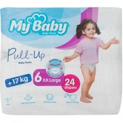 تصویر پوشک کامل بچه سایز 6 مای بیبی 24 عددی مدل pull up ا My Baby Pullup Baby Diaper My Baby Pullup Baby Diaper