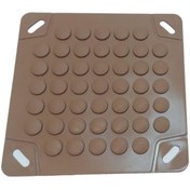 تصویر زیر قابلمه سیلیکونی مربع طرح دکمه ای طوسی تیره 