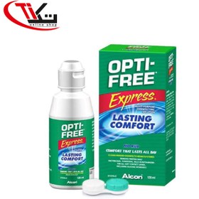 تصویر محلول شستشوی لنز اپتی فری مدل Opti Free Express حجم 120 میلی لیتر 