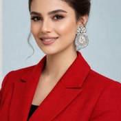 تصویر گوشواره جواهردوزی الماس 