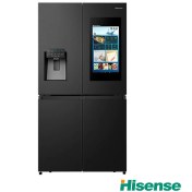 تصویر یخچال ساید بای ساید هایسنس آیپد دار 32 فوت RQ759N4Ibu1 Hisense RQ759N4Ibu1 32 feet Android side by side refrigerator freezer with iPad door and 2023