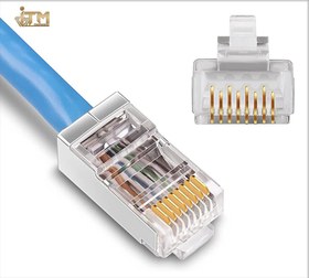 تصویر سوکت کابل شبکه Cat5 و Cat6 