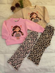 تصویر ست دختر پلنگی - صورتی / صورتی سایز۳۰ 