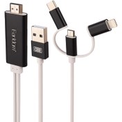 تصویر کابل تبدیل Earldom ET-W13 Lightning/MicroUSB/Type-C to HDMI 2m 