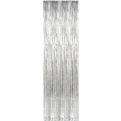 تصویر پرده متالایز نقره ای 