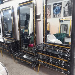 تصویر ست ویترین و دکور آرایشگاهی فلکسی طرح سنگ ارسال به سراسر ایران هزینه ارسال به عهده ی خود مشتری می باشد 