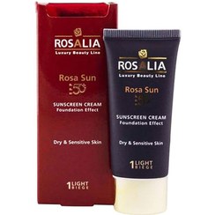 تصویر کرم ضد آفتاب رزالیا پوست خشک و حساس رنگ روشن SPF50 Rosalia Sunscreen Dry and Sensitive Skin SPF50 Cream 40ml