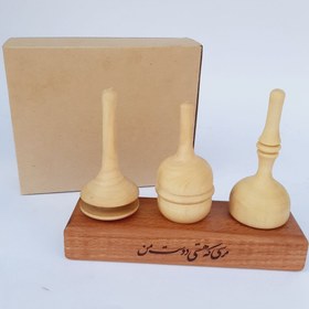 تصویر فرفره چوبی ست هدیه طرح مرسی که هستی ۲ 