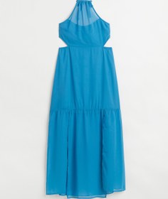 تصویر پیراهن رسمی زنانه آبی اچ اند ام 1080600002 ا Sırtı Açık Şifon Elbise Sırtı Açık Şifon Elbise