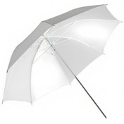 تصویر چتر عکاسی سفید داخل نقره ای 100 سانتی متری 