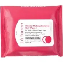 تصویر دستمال مرطوب پاک کننده آرایش لافارر کد 1 بسته 20 عددی 