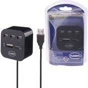 تصویر هاب و رم ریدر Kaiser KH-14 3port Kaiser KH-14