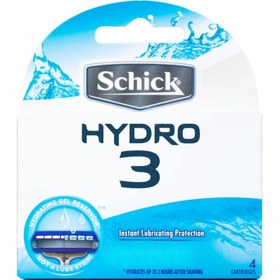 تصویر تیغ یدک اصلاح شیک مدل Hydro 3 بسته ۴ عددی 