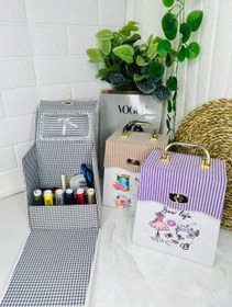 تصویر جعبه خیاطی طرح کیف رنگی 