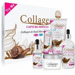 تصویر پک مراقبتی کامل 5تیکه صورت کلاژن Complete care pack of 5 pieces of collagen face