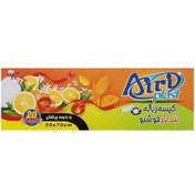 تصویر کیسه زباله بند‌دار متوسط رولی با رایحه پرتقال آیری پلاست بسته 20 عددی 