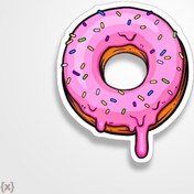 تصویر استیکر/ برچسب دونات 